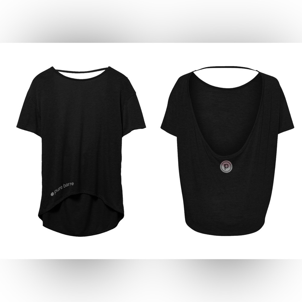 Pure Barre black pony tee